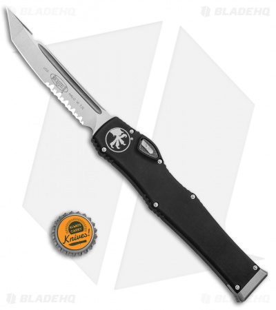 Microtech Halo VI Tanto OTF Automatic Knife (4.4" Stonewash  Serr) 250-11