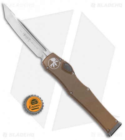 Microtech Halo VI Tanto OTF Automatic Knife Tan (4.4" Satin) 250-4TA