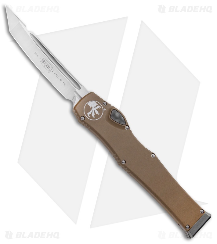 Microtech Halo VI Tanto OTF Automatic Knife Tan (4.4" Satin) 250-4TA