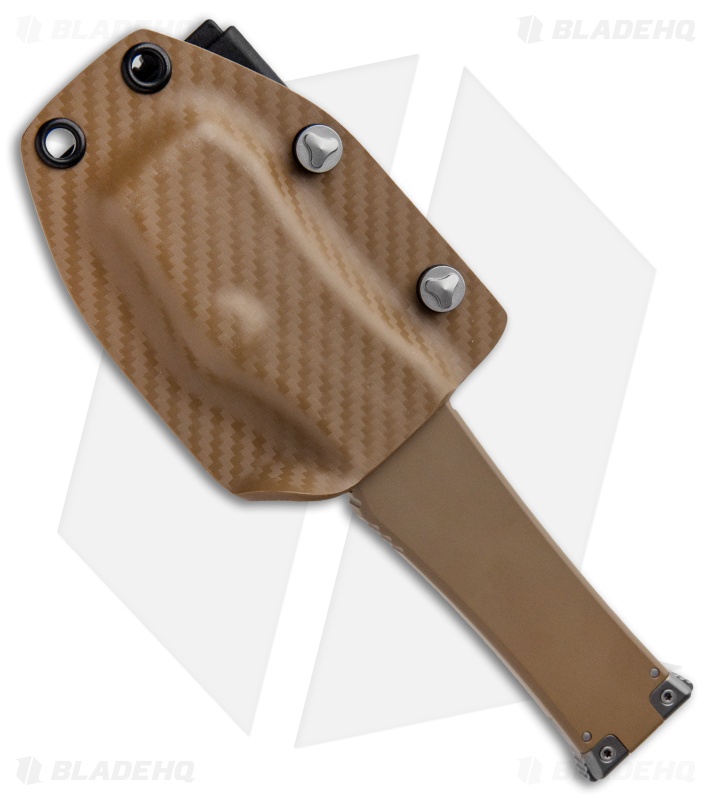 Microtech Halo VI Tanto OTF Automatic Knife Tan (4.4" Satin) 250-4TA