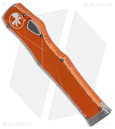 Microtech Halo VI Tanto OTF Knife Orange Distressed (4.4" Apocalyptic)