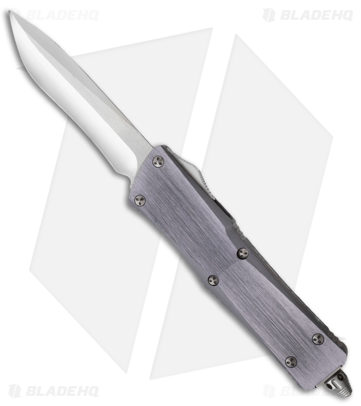 Microtech Marfione Custom Troodon Recurve OTF Knife Gray Al (3" Polish)