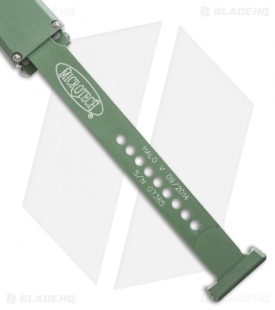 Microtech Halo 5 S/E OTF Automatic Knife Green (4.6" Stonewash) 151-10OD