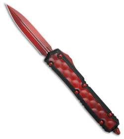 Microtech Makora D/E Auto OTF Red Bubble Inlay Black (3.4" Red)