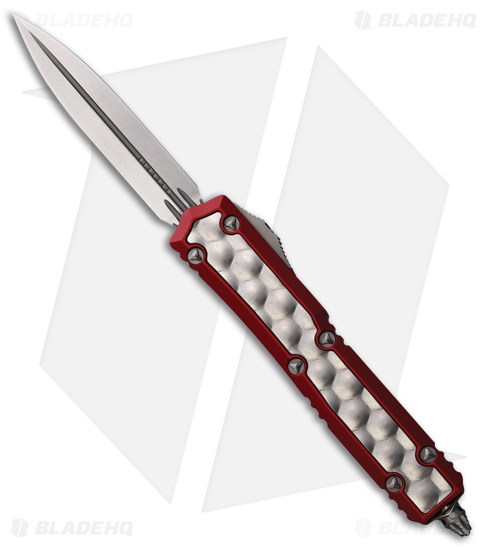 Microtech Makora D/E Auto OTF Auto Knife Bubble Inlay Red (3.4" SW)