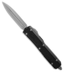 Microtech Makora D/E SS Tactical OTF Automatic Knife Black Aluminum (3.4" Satin)
