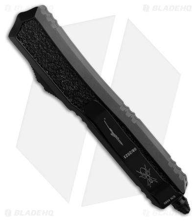 Microtech Makora SS D/E OTF Auto Knife Black Aluminum (3.4" Black Serr) 206-2TS