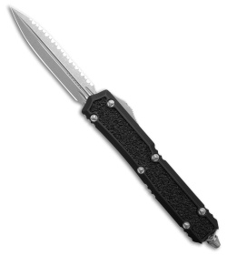 Microtech Makora SS D/E OTF Auto Knife Black (3.4" Apocalyptic Full Serr)