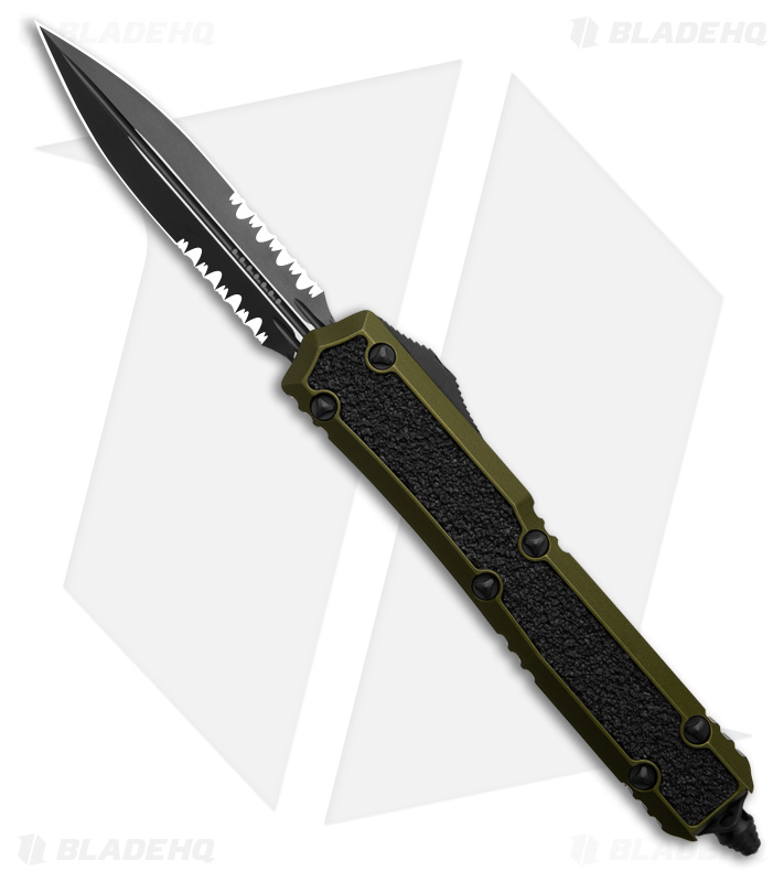 Microtech Makora SS D/E OTF Auto Knife OD Green Aluminum (3.4" Black Serrated)