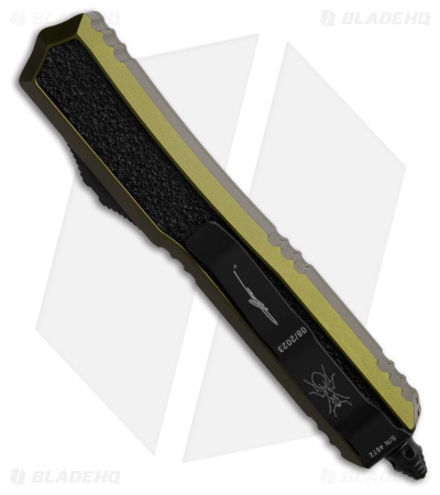 Microtech Makora Sig Series OTF Auto Knife OD Green Black (3.4" Black Serr)