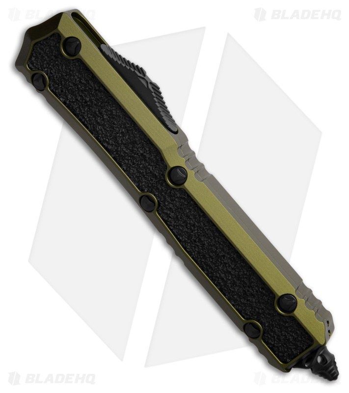 Microtech Makora Sig Series OTF Auto Knife OD Green Black (3.4" Black Serr)