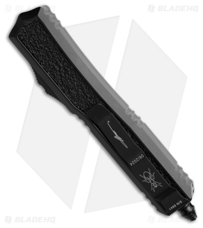 Microtech Makora T/E SS Tactical OTF Knife Black Al (3.4" Black Full Serr)