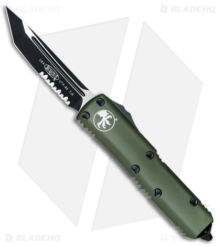 Microtech Makora II OTF Knife D/A Auto (4.45" Stonewash Serr) 106-11