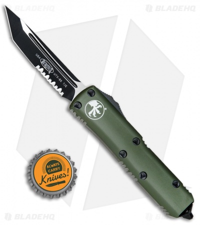 Microtech Makora II OTF Knife D/A Auto (4.45" Stonewash Serr) 106-11