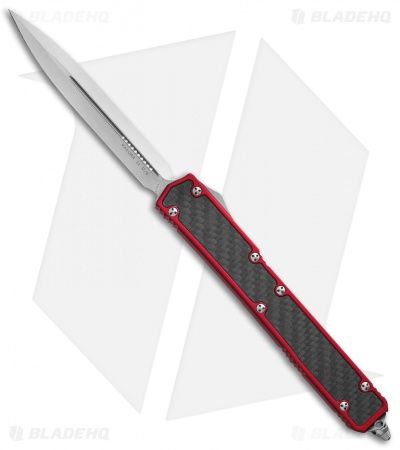 Microtech Makora II D/A OTF Automatic Knife Red (4.45" Stonewash) 106-10RD