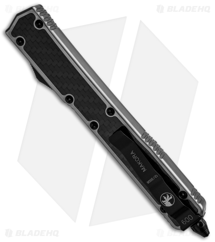 Microtech Makora II OTF Knife D/A Double Edge Auto (4.45" Satin Plain ...