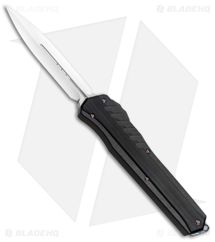 Marfione Custom Cypher D/E OTF Automatic Knife Black w/ Copper HW (4" Mirror)