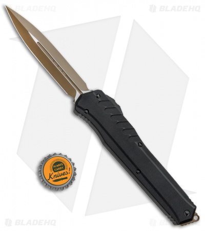 Microtech Cypher MK7 D/E OTF Automatic Knife Black (4" Tan) 242M-1TNBK 