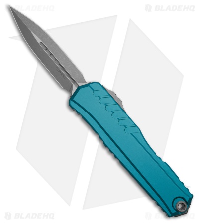 Microtech Cypher II D/E OTF Automatic Knife Blue (3.5" Apocalyptic) 1242-10APBL