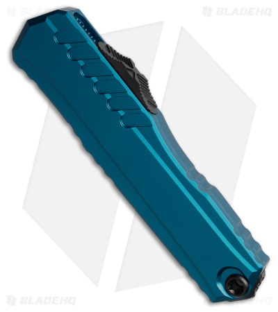 Microtech Cypher II D/E OTF Automatic Knife Blue Al (3.5" Black) 1242-1BL