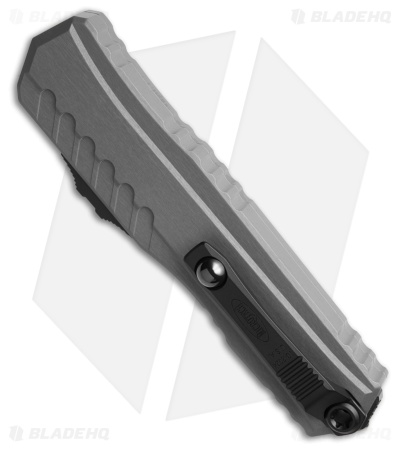 Microtech Cypher II D/E OTF Automatic Knife Natural Clear Aluminum (3.5" Black)