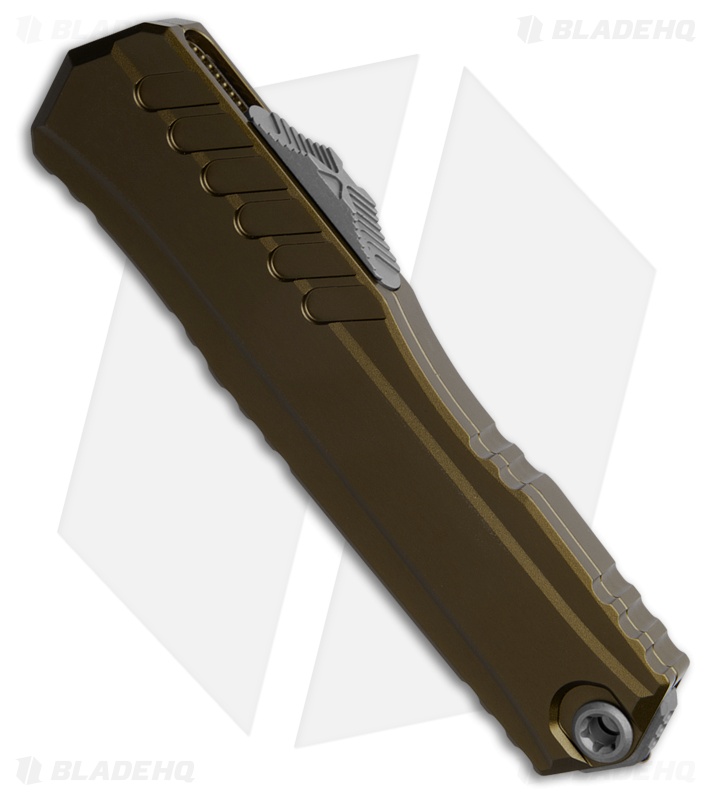 Microtech Cypher II D/E OTF Automatic Knife OD Green Al (3.5" Apocalyptic Serr)