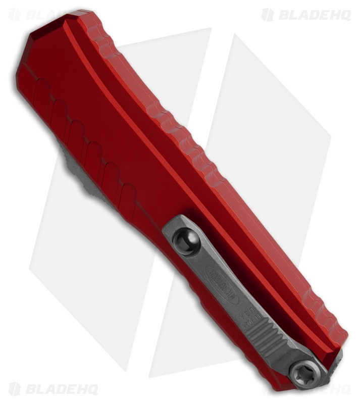 Microtech Cypher II D/E OTF Automatic Knife Red (3.5" Apoc Serr) 1242-11APRD