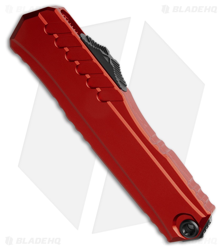 Microtech Cypher II D/E OTF Automatic Knife Red (3.5" Black Serr) 1242-2RD