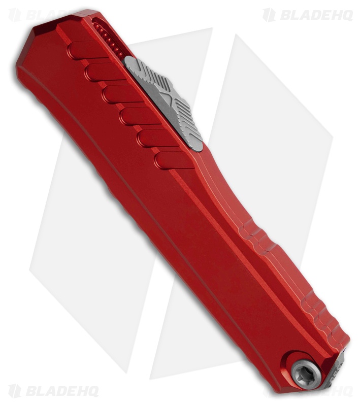Microtech Cypher II D/E OTF Automatic Knife Red Aluminum (3.5" Apoc Full Serr)
