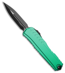 Microtech Cypher II D/E OTF Automatic Knife Turquoise (3.5" Black) 1242-1TQ