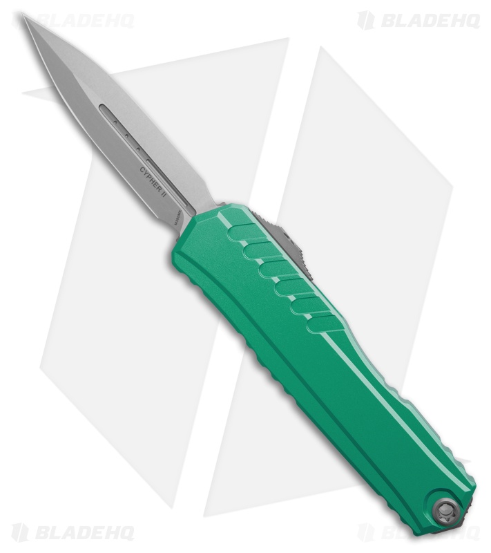 Microtech Cypher II D/E OTF Automatic Knife Turquoise Al (3.5" SW) 1242-10TQ