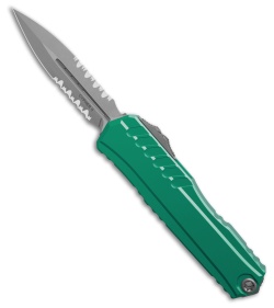 Microtech Cypher II D/E OTF Automatic Knife Turquoise (3.5" SW Serr) 1242-11TQ
