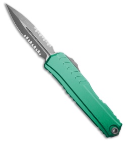 Microtech Cypher II D/E OTF Automatic Knife Turquoise Aluminum (3.5" Apoc Serr)