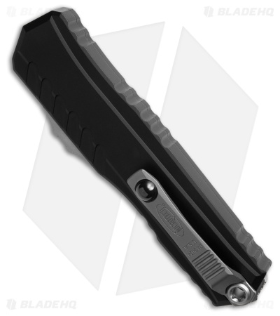 Microtech Cypher II S/E OTF Automatic Knife Black Aluminum (3.5" Stonewash Serr)