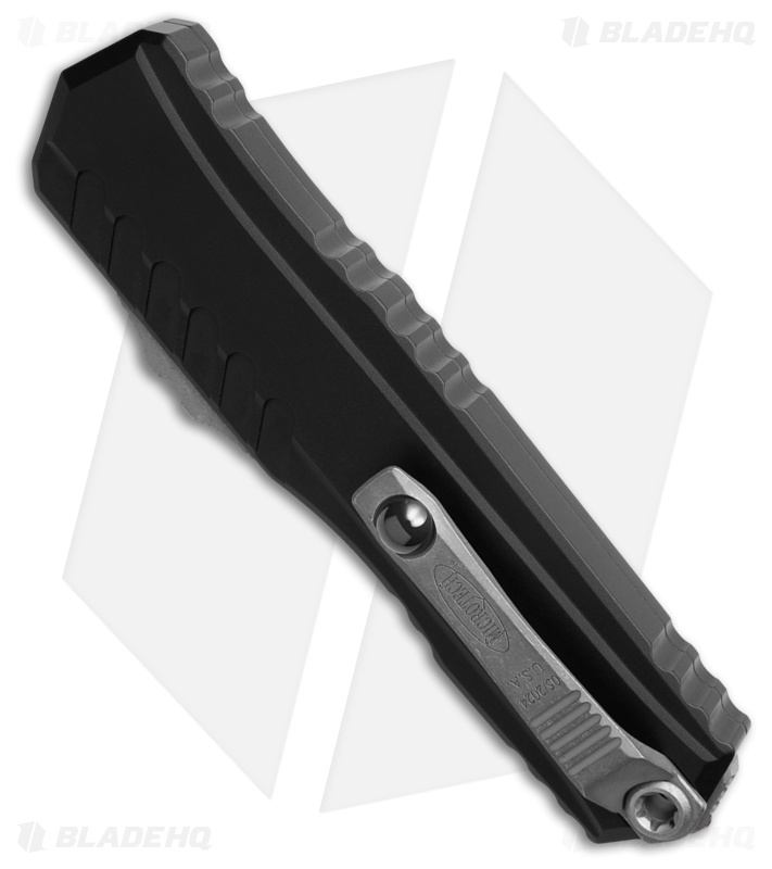 Microtech Cypher II S/E OTF Automatic Knife Black Aluminum (3.5" Apoc Serr)