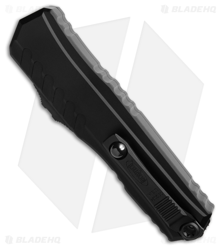 Microtech Cypher II S/E OTF Automatic Knife Black Aluminum (3.5" Black Serr)