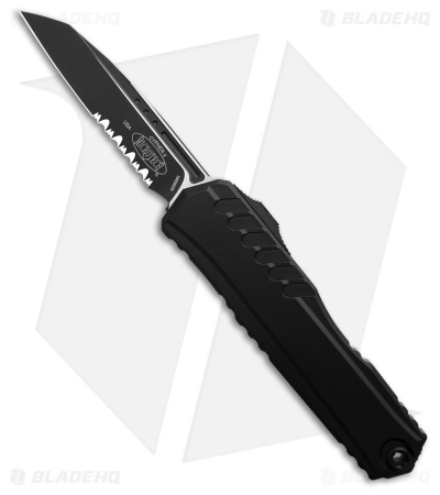 Microtech Cypher II S/E OTF Automatic Knife Black Aluminum (3.5" Black Serr)