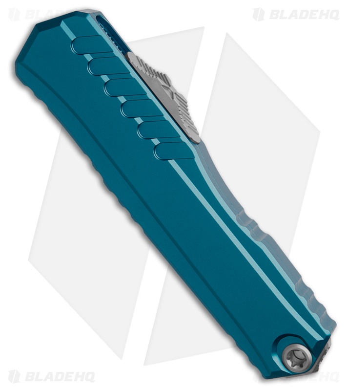 Microtech Cypher II S/E OTF Automatic Knife Blue Al (3.5" SW Serr) 1241-11BL