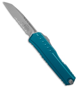 Microtech Cypher II S/E OTF Automatic Knife Blue Al (3.5" SW Serr) 1241-11BL