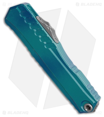 Microtech Cypher II S/E OTF Automatic Knife Marbled Blue Aluminum (3.5" Apoc)