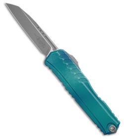 Microtech Cypher II S/E OTF Automatic Knife Marbled Blue Aluminum (3.5" Apoc)