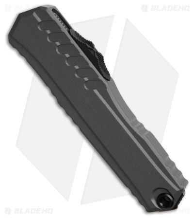Microtech Cypher II S/E OTF Automatic Knife Natural Clear Aluminum (3.5" Black)