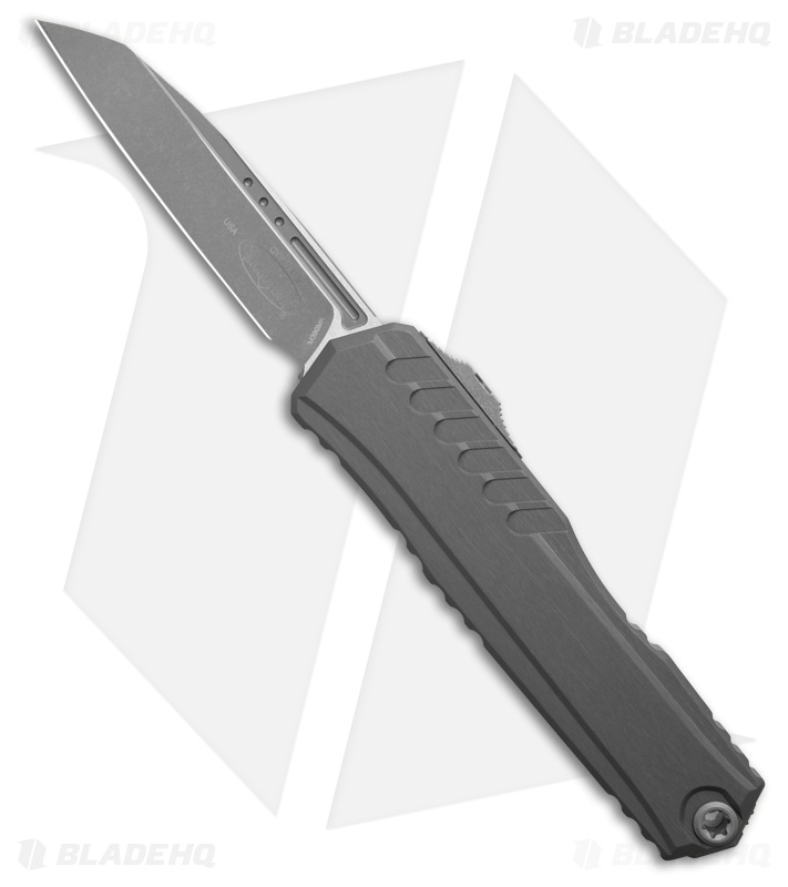 Microtech Cypher II S/E OTF Automatic Knife Natural Clear Al (3.5" Apocalyptic)