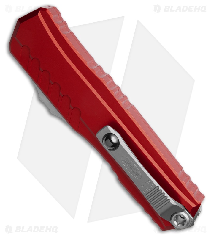 Microtech Cypher II S/E OTF Automatic Knife Red  Al (3.5" SW Serr) 1241-11RD