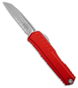 Microtech Cypher II S/E OTF Automatic Knife Red  Al (3.5" SW Serr) 1241-11RD