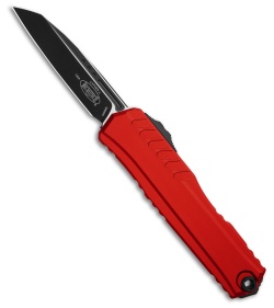 Microtech Cypher II S/E OTF Automatic Knife Red Al (3.5" Black) 1241-1RD