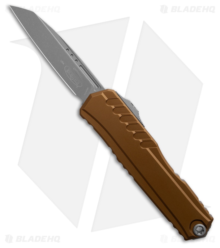 Microtech Cypher II OTF Knife Tan Aluminum Apocalyptic