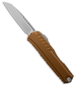 Microtech Cypher II S/E OTF Automatic Knife Tan Aluminum (3.5" Stonewash)