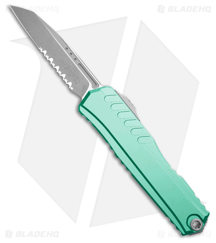 Microtech Cypher II S/E OTF Automatic Knife Turquoise Aluminum (3.5" Apoc Serr)