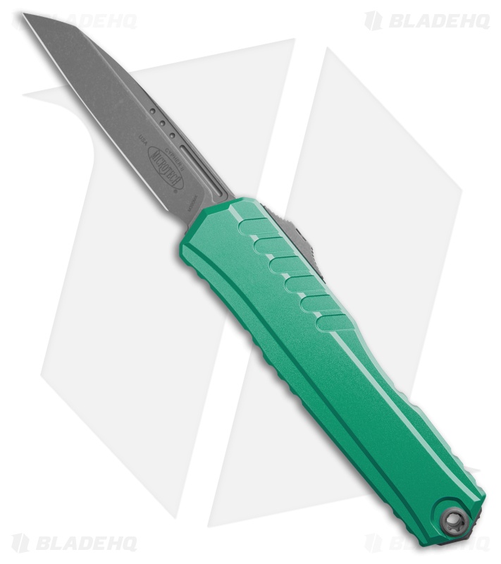 Microtech Cypher II S/E OTF Knife Turquoise Aluminum (3.5" Apoc) 1241-10APTQ